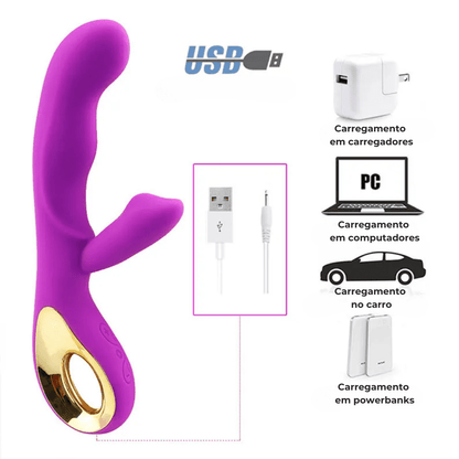Vibrador Rabbit Magic – 10 velocidades – Recargable por USB